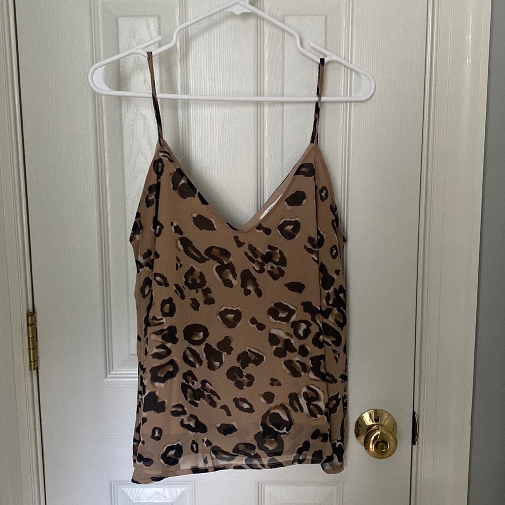 Cheetah print tank top
